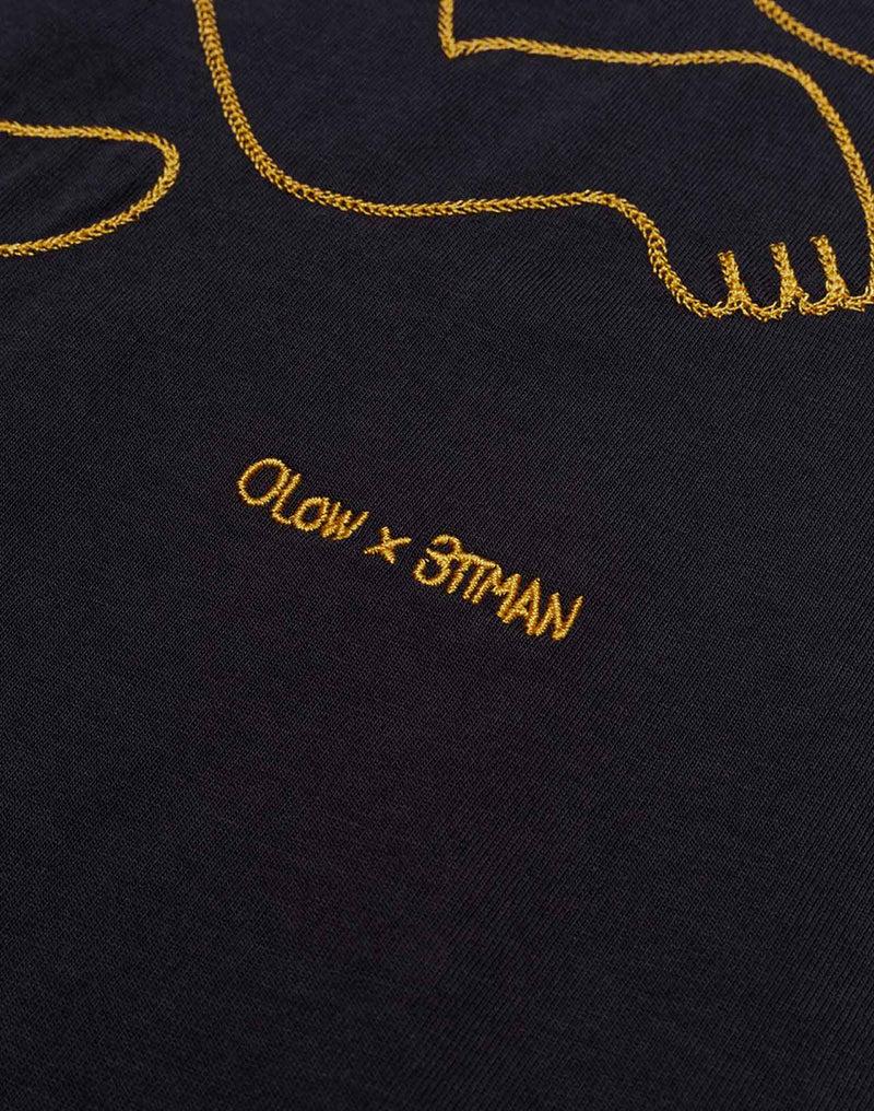 OLOW Cruising T-Shirt in Dunkelgrau – Detail OLOW x 3TTMAN